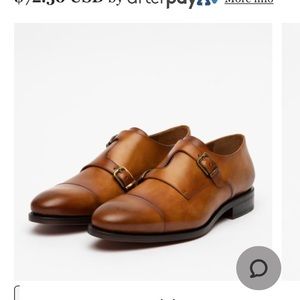 Taft double-monk strap brown dress shoe
